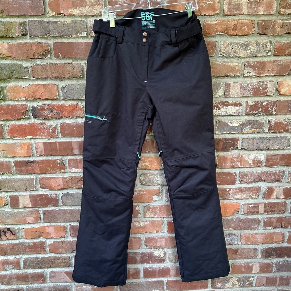 Wedze Womens Snowboard 500 Downhill Ski Pant Waist 32 Length 31 Black Waterproof
